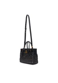 TOMMY HILFIGER - Tommy Hilfiger Torebka American Icon Mini Tote Braided AW0AW18734 Czarny. Kolor: czarny. Materiał: skórzane #5