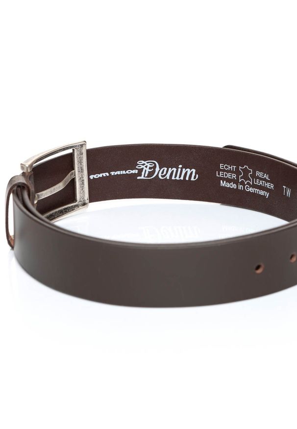 Tom Tailor - TOM TAILOR PASEK SKÓRZANY TM0184R01 691 40mm Gürtel Q.2647. Materiał: skóra. Wzór: jednolity. Styl: klasyczny, elegancki, casual