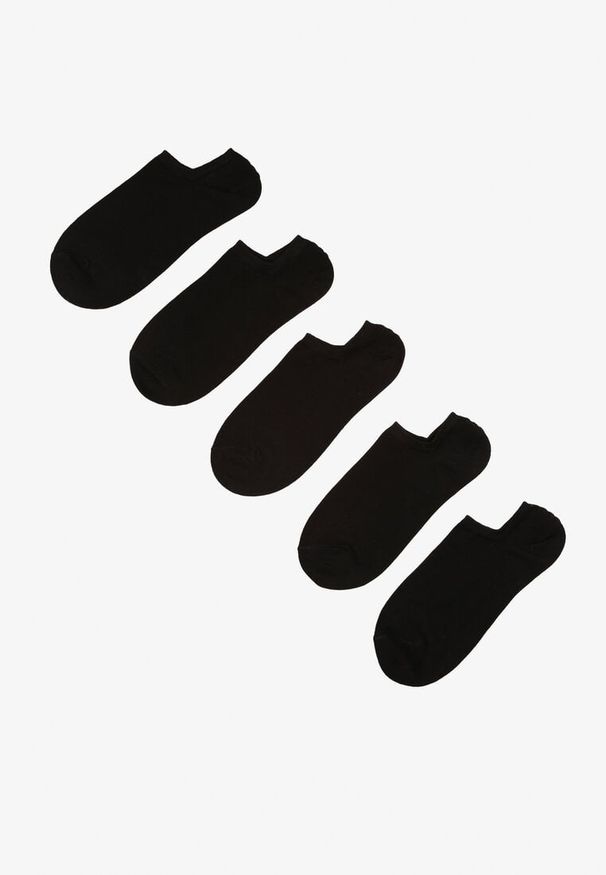 Renee - Czarne Krótkie Skarpety z Bawełny 5-Pack Lesolia. Kolor: czarny. Materiał: bawełna