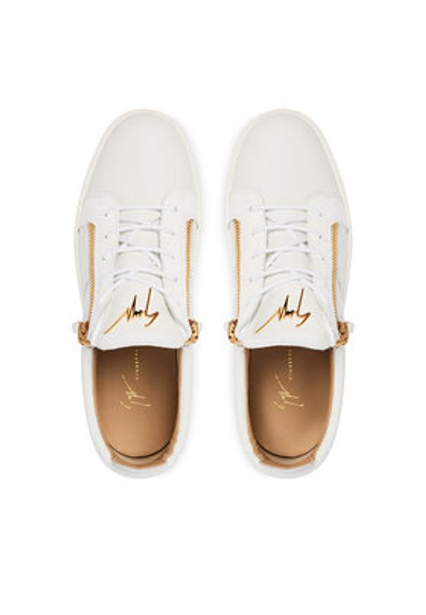 Giuseppe Zanotti Sneakersy RU50000/004 Biały. Kolor: biały. Materiał: skóra