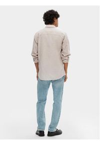 Selected Homme Koszula 16078867 Beżowy Slim Fit. Kolor: beżowy. Materiał: bawełna