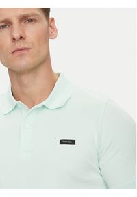 Calvin Klein Polo K10K111196 Zielony Slim Fit. Typ kołnierza: polo. Kolor: zielony. Materiał: bawełna #4