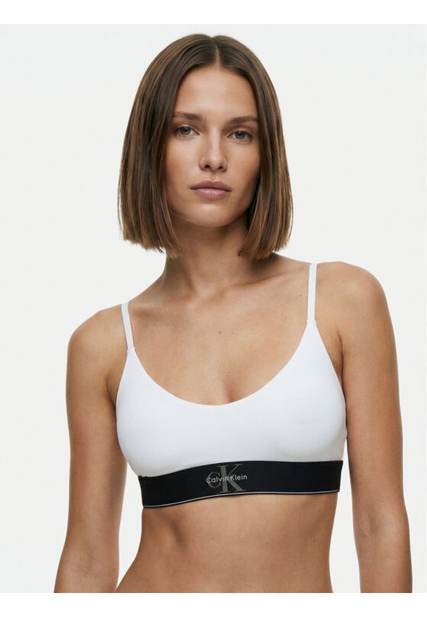 Calvin Klein Underwear Biustonosz top LV00QF8814 Biały. Kolor: biały. Materiał: syntetyk