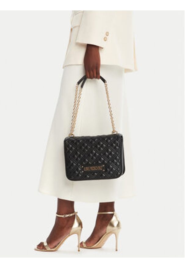 Love Moschino - LOVE MOSCHINO Torebka JC4000PP1NLA0000 Czarny. Kolor: czarny. Materiał: skórzane