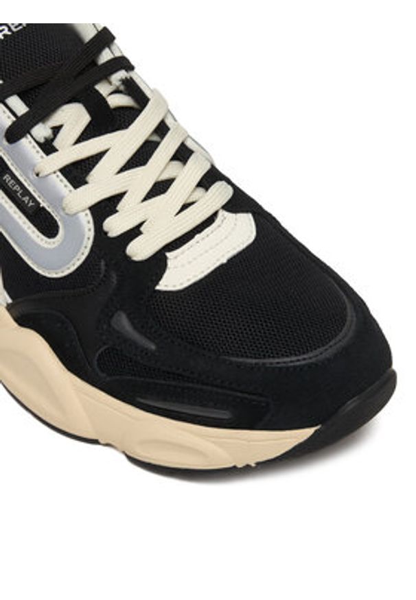 Replay - REPLAY Sneakersy GMS9M .000.C0022T Czarny. Kolor: czarny. Materiał: skóra, zamsz