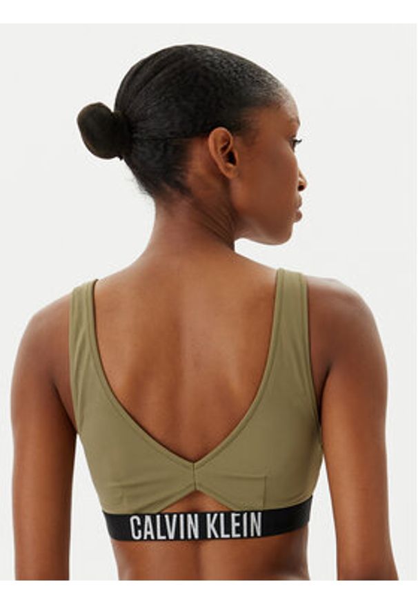 Calvin Klein Swimwear Góra od bikini KW0KW02745 Zielony. Kolor: zielony. Materiał: syntetyk