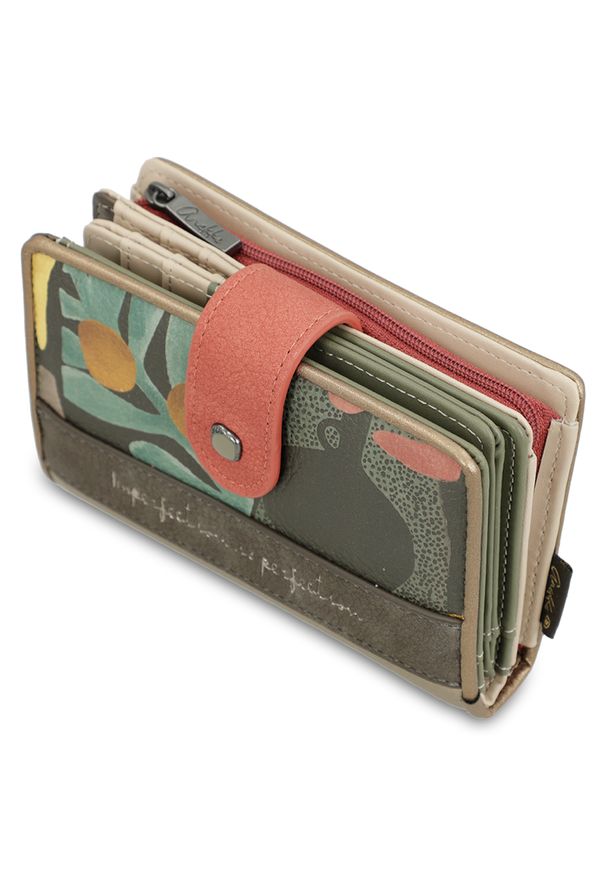 Beżowy Damski Elegancki Portfel Anekke. Kolor: beżowy