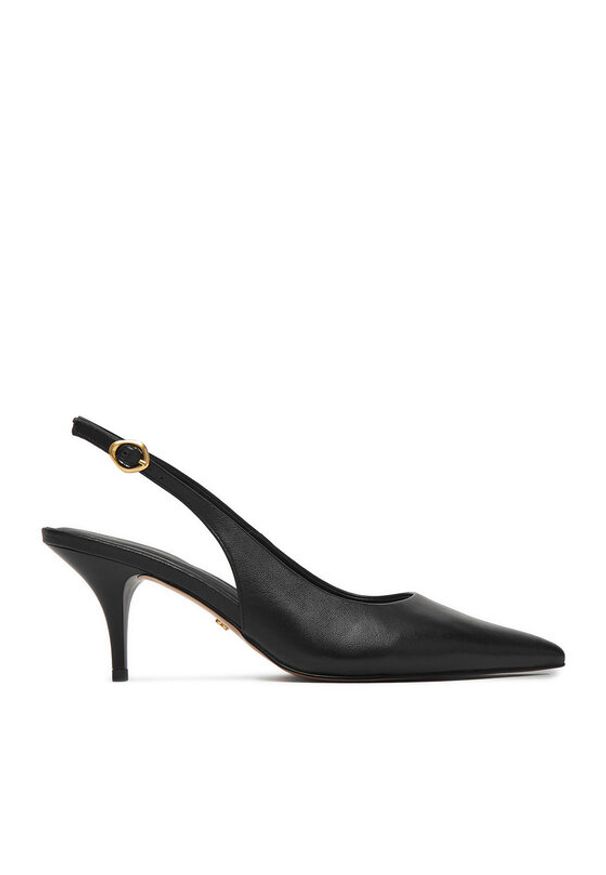 Gino Rossi - GINO ROSSI Czółenka C-LT21-Y7 Czarny. Kolor: czarny. Materiał: skóra