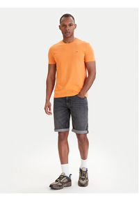 Tommy Jeans T-Shirt DM0DM20363 Pomarańczowy Slim Fit. Kolor: pomarańczowy. Materiał: bawełna #2