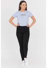 7 FOR ALL MANKIND Czarne jeansy damskie z wysokim stanem HW SKINNY SLIM ILLUSION RINSED BLACK, Rozmiar 30. Stan: podwyższony. Kolor: czarny #3