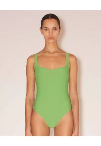 NANUSHKA - Zielony strój kąpielowy Janice. Kolor: zielony. Materiał: nylon, tkanina
