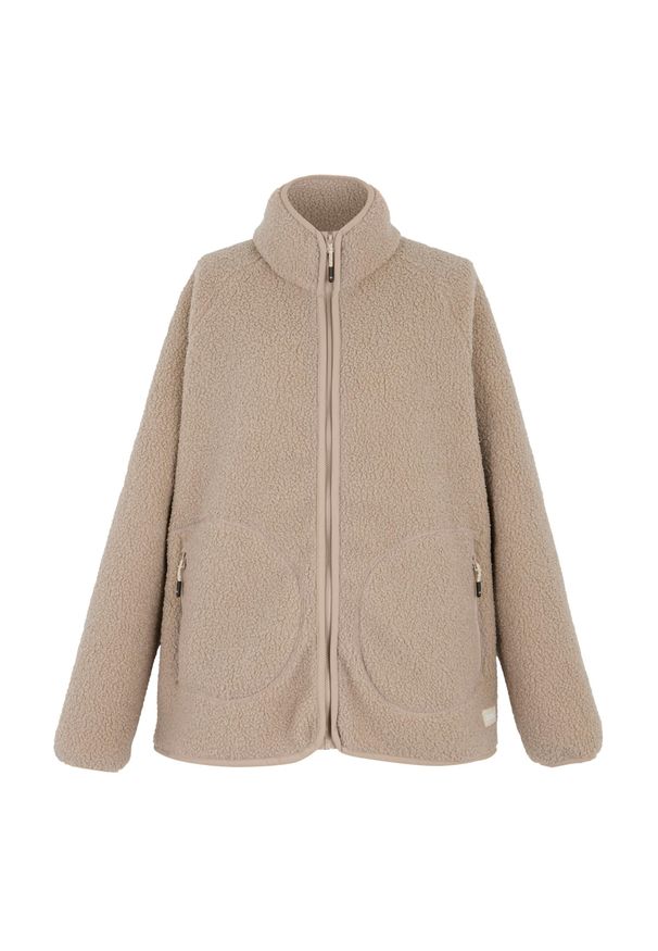 Regatta - Bluza Polarowa Damska Borg Pełen Suwak Frankie. Kolor: beżowy. Materiał: polar. Sezon: zima. Styl: sportowy. Sport: turystyka piesza