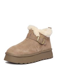 Badura Śniegowce EO-CALI-TS6287-01 Beżowy. Kolor: beżowy. Materiał: skóra, zamsz #6