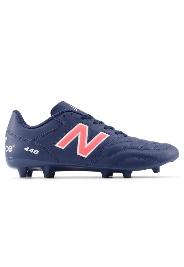 Korki męskie New Balance 442 ACADEMY FG V2 MS43FMP2 – granatowe. Zapięcie: sznurówki. Kolor: niebieski. Materiał: materiał, syntetyk. Szerokość cholewki: normalna. Sport: piłka nożna, fitness