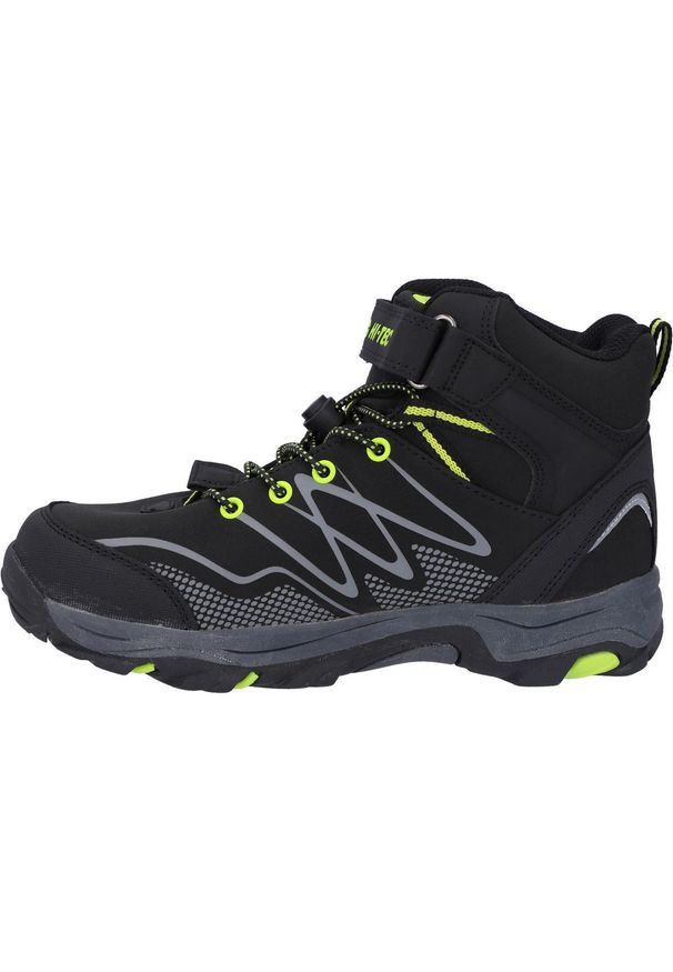 Hi-tec - Buty trekkingowe dla dzieci Hi-Tec Blackout Mid Wp. Kolor: czarny. Materiał: syntetyk, materiał. Szerokość cholewki: normalna