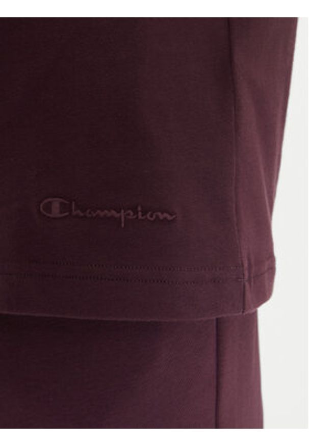 Champion T-Shirt 220425 Fioletowy Regular Fit. Kolor: fioletowy. Materiał: bawełna