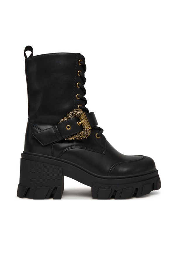 Versace Jeans Couture Botki 79VA3S86 71570 899 Czarny. Kolor: czarny. Materiał: skóra