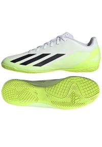 Adidas - Buty piłkarskie adidas X Crazyfast.4 In M IE1586 białe białe. Zapięcie: sznurówki. Kolor: biały. Materiał: syntetyk, guma. Sport: piłka nożna #1