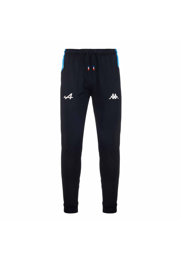 Kappa - Spodnie dresowe Alpine F1 Adric 2024. Kolor: wielokolorowy, czarny, różowy, czerwony. Materiał: dresówka. Długość: długie. Sport: bieganie