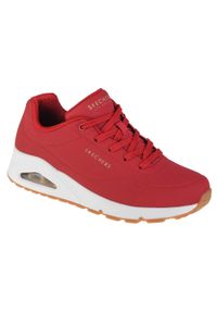 skechers - Buty do chodzenia damskie Skechers Uno-Stand on Air. Kolor: czerwony. Materiał: materiał, syntetyk, tkanina. Sport: turystyka piesza #1