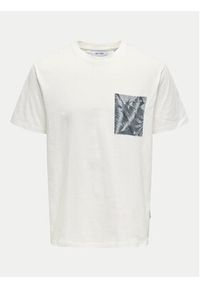 Only & Sons T-Shirt 22025286 Biały Regular Fit. Kolor: biały. Materiał: bawełna #3