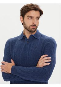 Polo Ralph Lauren Sweter 710974165003 Granatowy Regular Fit. Typ kołnierza: polo. Kolor: niebieski. Materiał: wełna #6