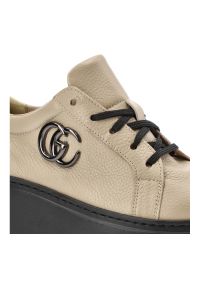 Beżowe Sneakersy Armodo Damskie Stylowe Obuwie. Kolor: beżowy #3