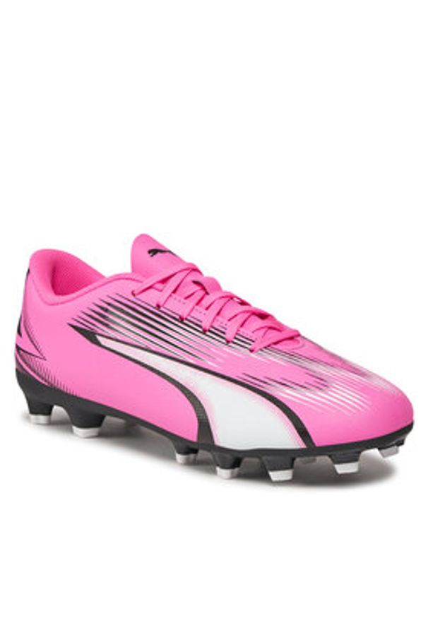 Puma Buty do piłki nożnej Ultra Play Fg/Ag Jr 107775 01 Różowy. Kolor: różowy. Materiał: skóra