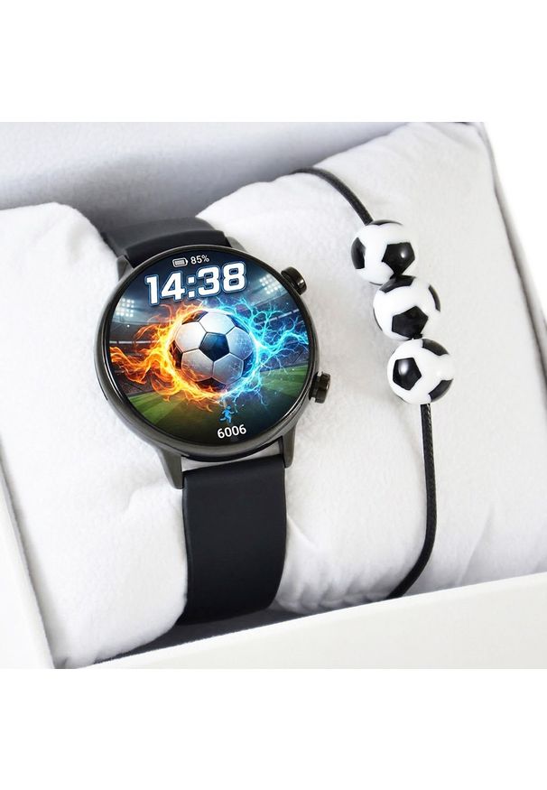 Smartwatch Rubicon Zestaw dziecięcy na Komunię SMARTWATCH Rubicon CZARNY AMOLED ROZMOWY SPORT ALWAYS DISPLAY. Rodzaj zegarka: smartwatch. Kolor: czarny. Styl: sportowy