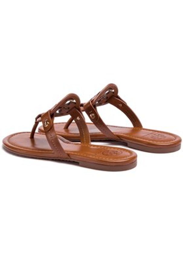 Tory Burch Japonki Miller 50008694 Brązowy. Kolor: brązowy. Materiał: skóra