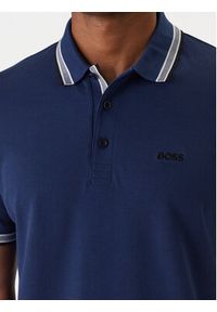 BOSS Polo Paddy 50469055 Granatowy Regular Fit. Typ kołnierza: polo. Kolor: niebieski. Materiał: bawełna #4