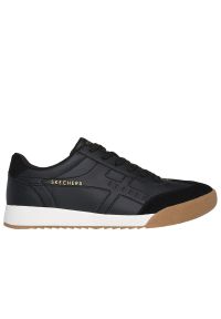 skechers - Buty męskie Skechers Zinger Manzanilla Totale 183280BLK - czarne. Zapięcie: sznurówki. Kolor: czarny. Materiał: skóra, zamsz, guma, syntetyk. Szerokość cholewki: normalna. Model: Skechers Sport