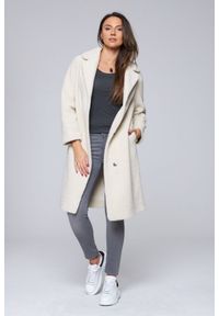 Hetrego - HETREGO Dwustronny płaszcz damski ecru Shannon, Rozmiar 40 EU - 44 IT. Kolor: biały #4