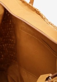 Renee - Beżowa Pleciona Torebka o Dużym Fasonie Tote w Stylu Boho Emerria. Kolor: beżowy. Sezon: lato. Styl: boho #5