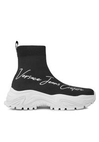 Versace Jeans Couture Sneakersy 75VA3SV5 Czarny. Kolor: czarny. Materiał: materiał