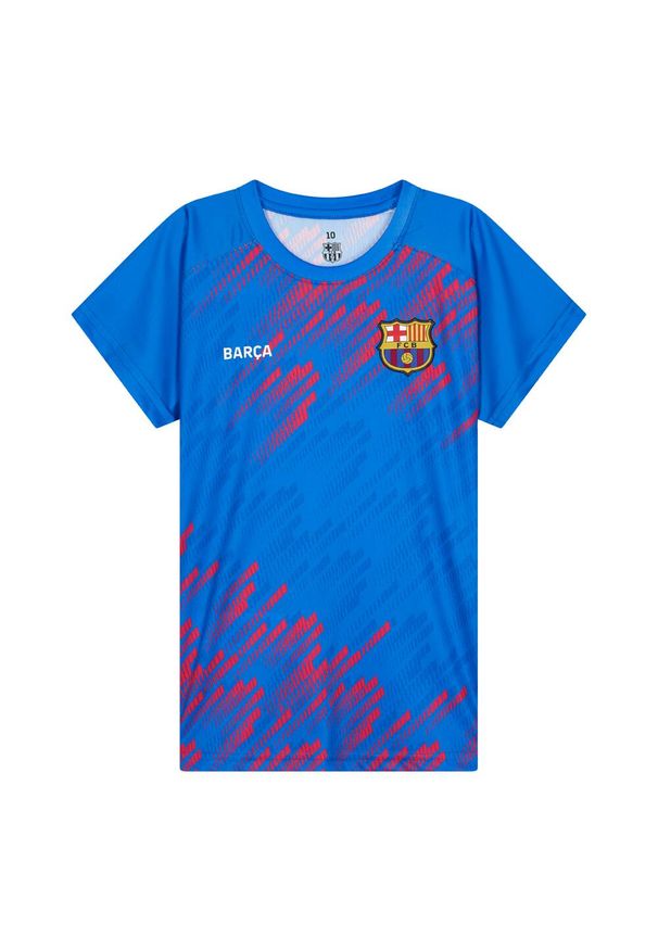 Koszulka piłkarska dla dzieci FC Barcelona. Kolor: niebieski. Materiał: poliester. Sport: piłka nożna