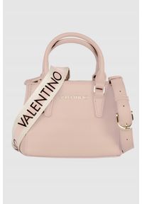 Valentino by Mario Valentino - VALENTINO Mała beżowa torebka Zero Shopping. Kolor: beżowy. Wzór: paski