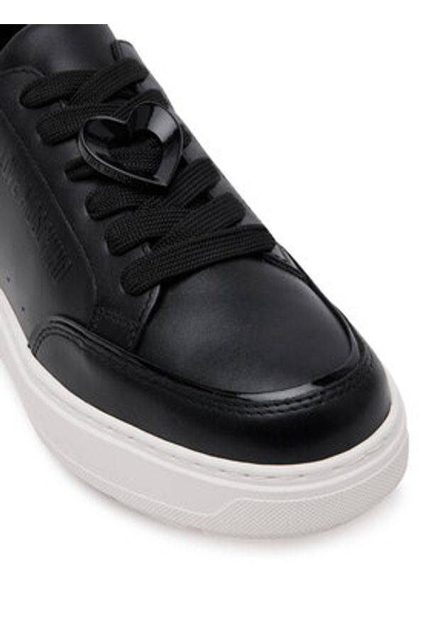 Love Moschino - LOVE MOSCHINO Sneakersy JA15214G1MIA400A Czarny. Kolor: czarny. Materiał: skóra