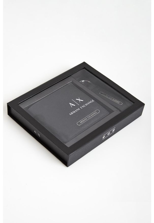Armani Exchange - Portfel i brelok męski skórzany ARMANI EXCHANGE. Materiał: skóra