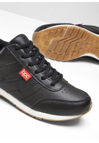 Sneakersy skórzane bonprix czarny. Kolor: czarny. Materiał: skóra #4