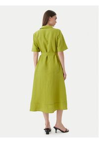 Marella Sukienka koszulowa Detto 2615221082 Zielony Regular Fit. Kolor: zielony. Materiał: wiskoza. Typ sukienki: koszulowe #3