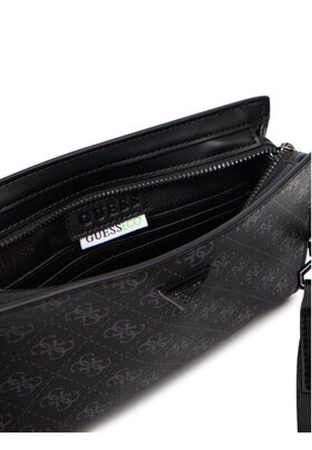 Guess Saszetka HMMILO P6157 Czarny. Kolor: czarny. Materiał: skóra