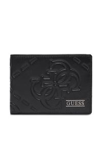 Guess Duży Portfel Męski SMBOMG LEA27 Czarny. Kolor: czarny. Materiał: skóra
