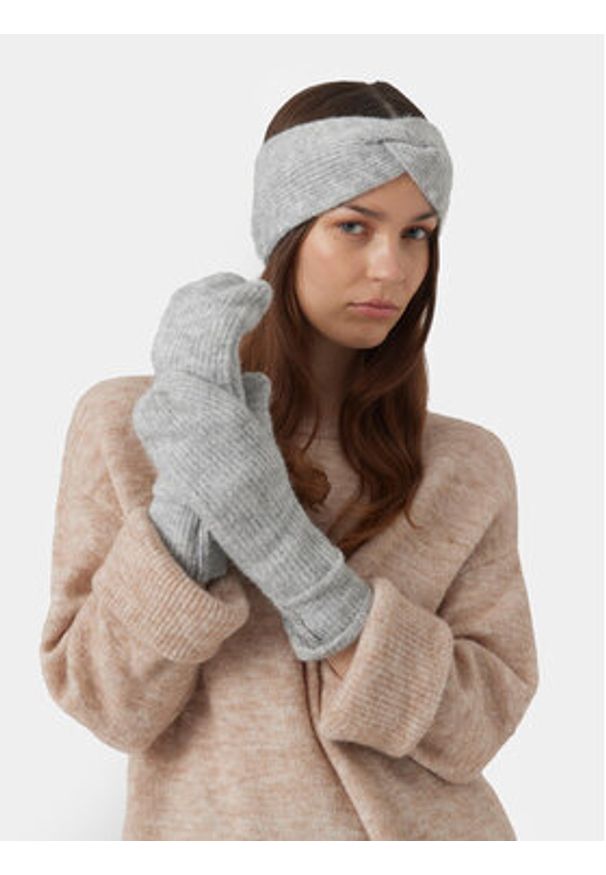 Vero Moda Rękawiczki Damskie 10291617 Szary. Kolor: szary. Materiał: syntetyk