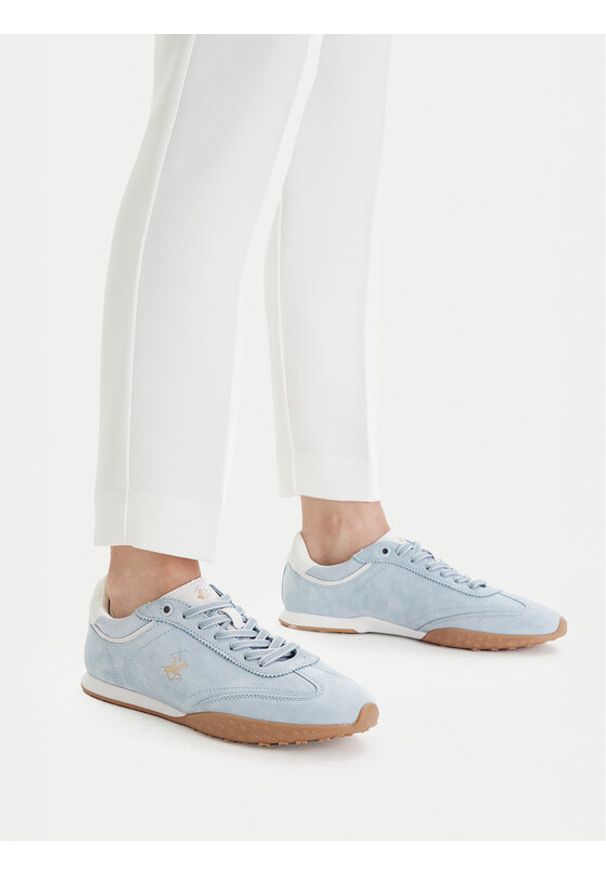 Beverly Hills Polo Club Sneakersy EO-L240044 Niebieski. Kolor: niebieski. Materiał: skóra, zamsz