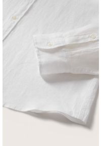 Mango Man koszula bawełniana Avispa męska kolor biały slim z kołnierzykiem button-down. Typ kołnierza: button down. Kolor: biały. Materiał: bawełna. Długość rękawa: długi rękaw. Długość: długie #8
