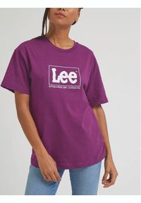 Lee T-Shirt L43UEPA10 112330439 Fioletowy Regular Fit. Kolor: fioletowy. Materiał: bawełna #1