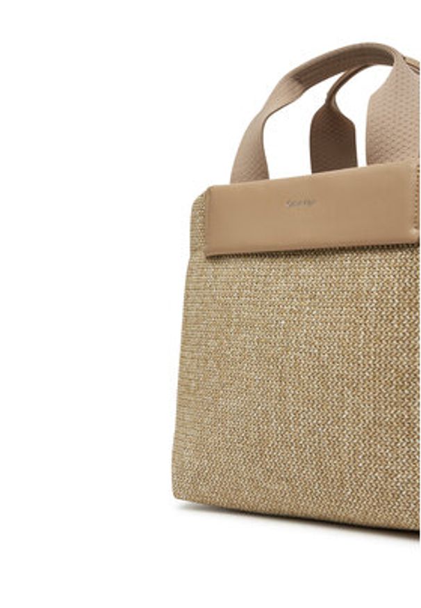 Calvin Klein Torebka Ck Raffia Small Tote Crossbody K60K613026 Brązowy. Kolor: brązowy