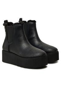 Guess Botki Jilaine FLFJIL FAL10 Czarny. Kolor: czarny. Materiał: skóra