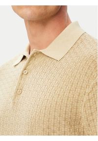 TOMMY HILFIGER - Tommy Hilfiger Polo MW0MW43246 Beżowy Regular Fit. Typ kołnierza: polo. Kolor: beżowy. Materiał: bawełna #5